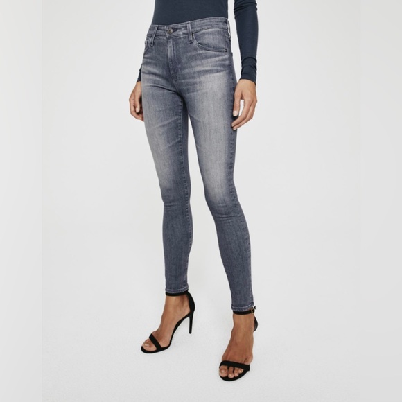 NWT AG Jeans FARRAH High-Rise Skinny Ankle Ashen Blue-Gray Stretch Size 30R - Picture 3 of 16